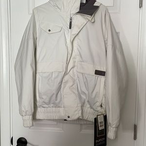 White Burton ski snowboarding jacket